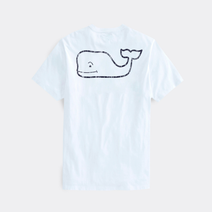 Camiseta - Vineyard Vines Vintage Whale SS Pocket Tee White Cap - Imagen 2