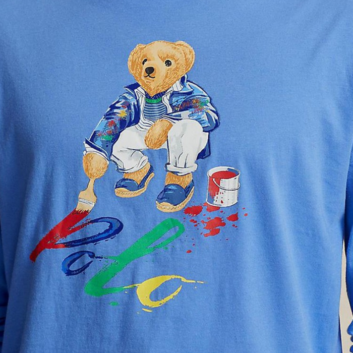 Camiseta Manga Larga ​Classic-Fit Polo Bear T-Shirt Blue - Imagen 4