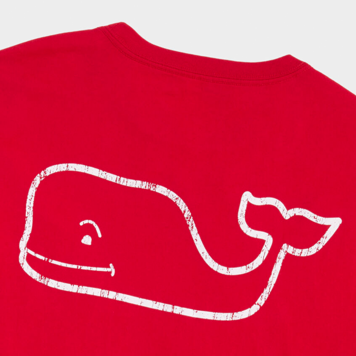 Camisa M/C Vineyard Boys' Long-Sleeve Vintage Whale Pocket Tee RED - Imagen 4