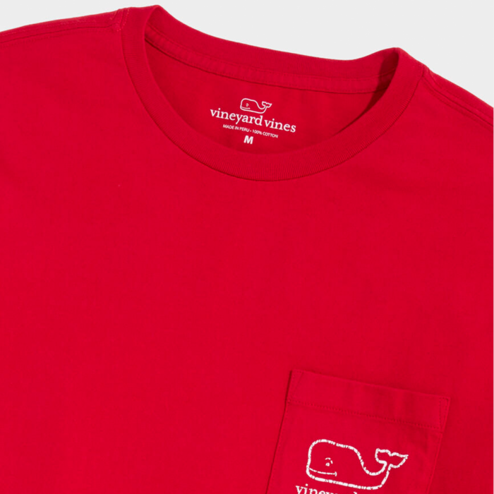 Camisa M/C Vineyard Boys' Long-Sleeve Vintage Whale Pocket Tee RED - Imagen 3