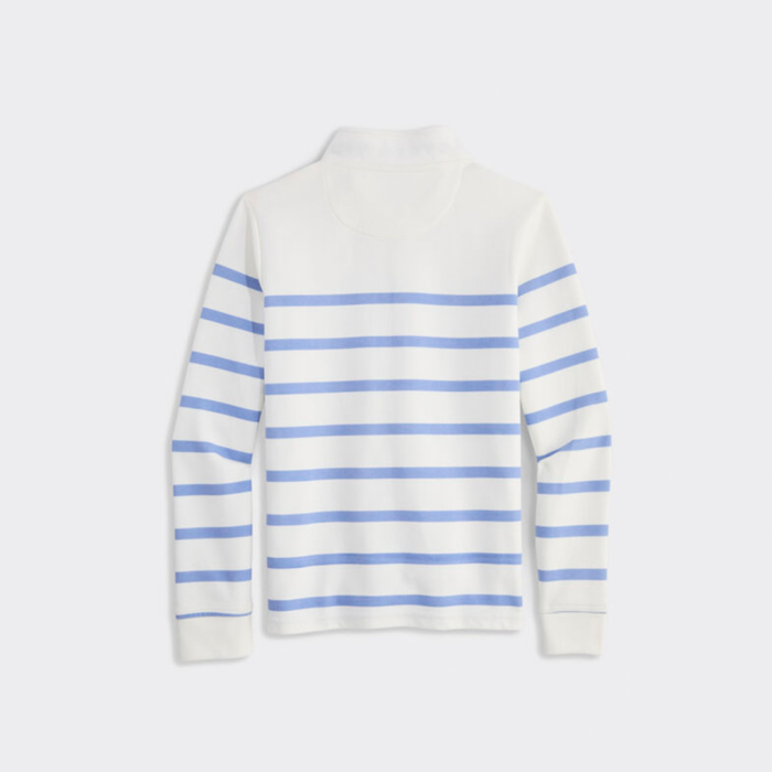 Sueter Vineyard Boys' Breton Stripe Saltwater Quarter-Zip - Imagen 4