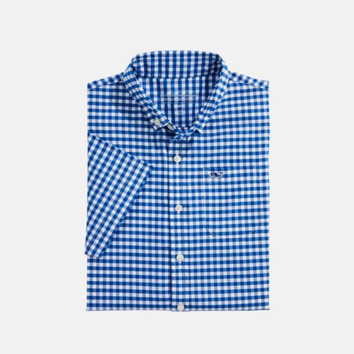 Camisa M/C Vineyard Boys' On-The-Go brrrº Gingham Shirt - Imagen 3