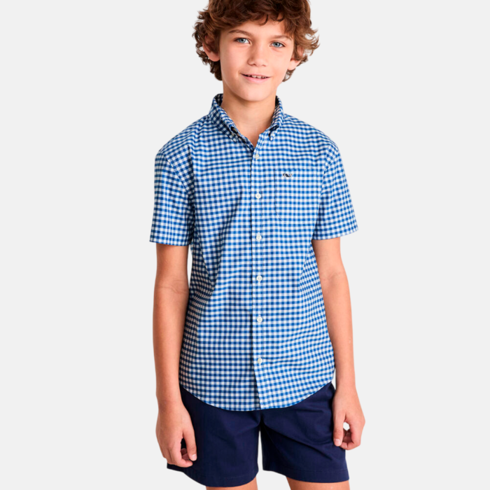 Camisa M/C Vineyard Boys' On-The-Go brrrº Gingham Shirt - Imagen 2