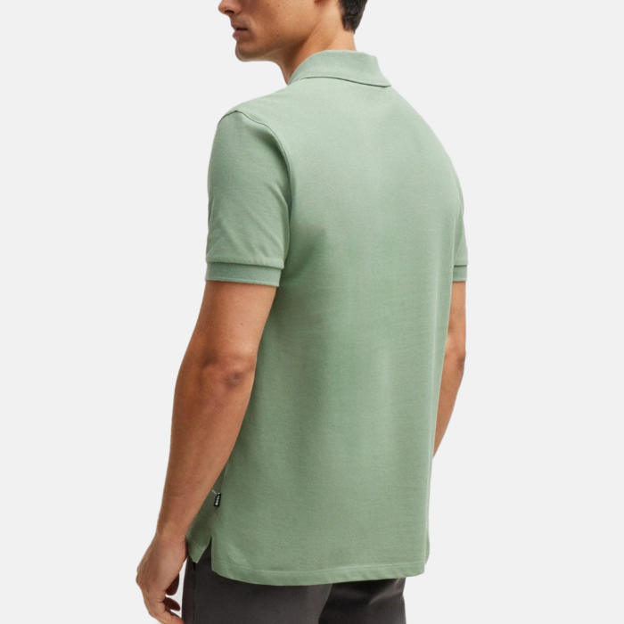 Camisa BOSS Polo Shirt Pallas De Algodón Con Logo - Open Green - Imagen 4