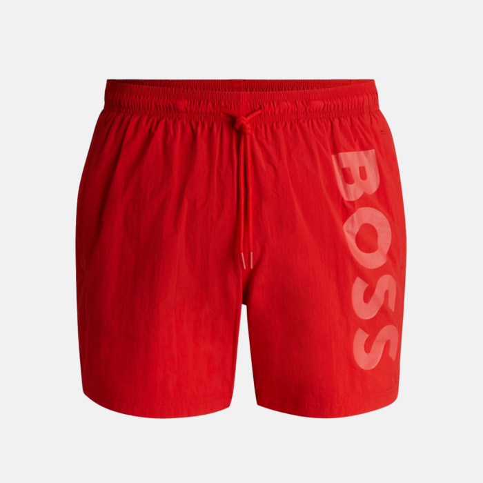 Calzoneta BOSS - Swim with full lining and logo print. Bright Red - Imagen 4