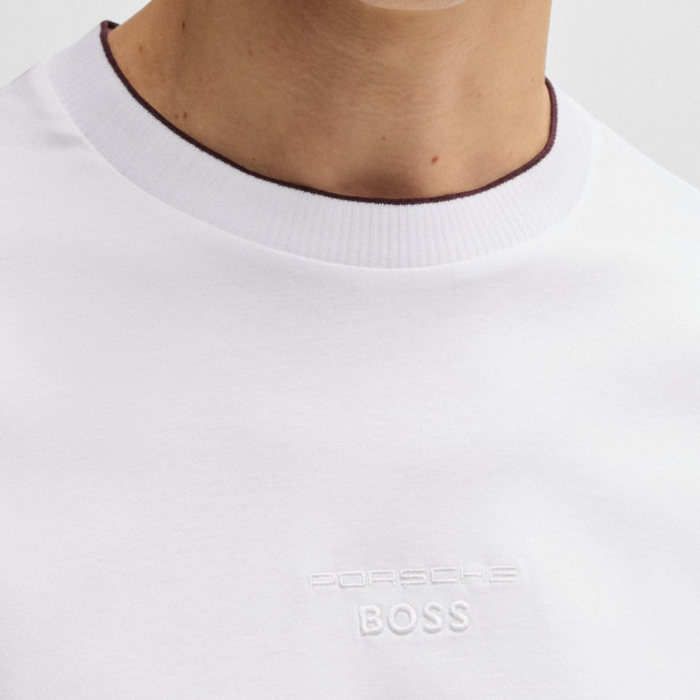 Camiseta BOSS x Porsche Thompson 40 T Shirt Blanco - Imagen 2