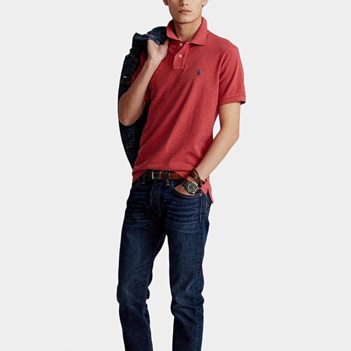 Camisa Polo Ralph Lauren Slim Fit Mesh Ruby Heather - Imagen 4