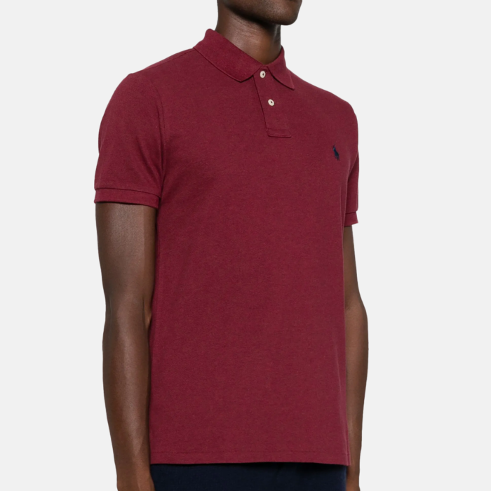 Camisa Sport Polo M/C KNIT VINTAGE PORT HEATHER WINE - Imagen 2