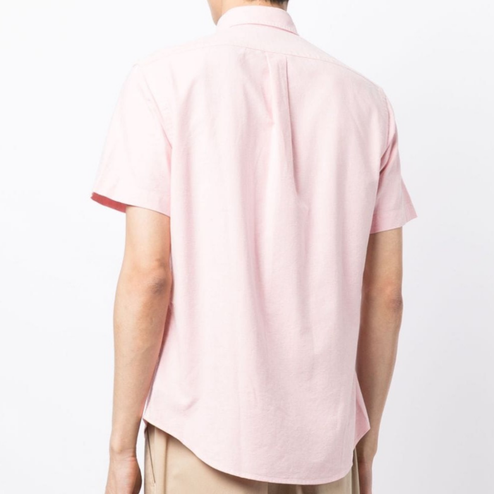 Camisa M/C Custom Fit Linen Shirt Pink - Imagen 3