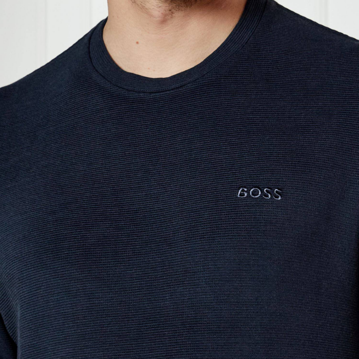 Camiseta BOSS Algodón - T-shirt rib Navy - Imagen 3