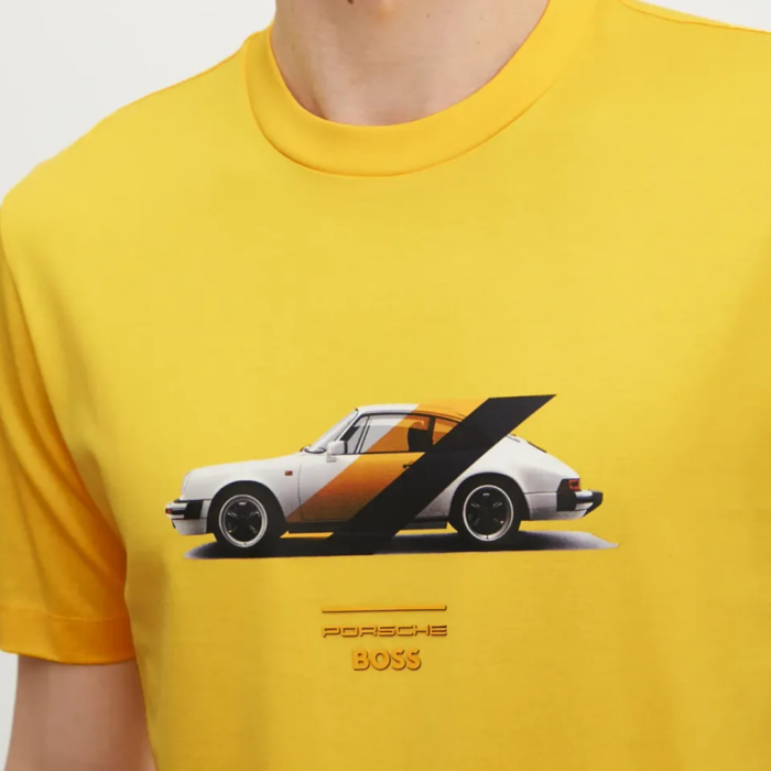 Camiseta BOSS - Regular fit Porsche x BOSS Medium Yellow - Imagen 3