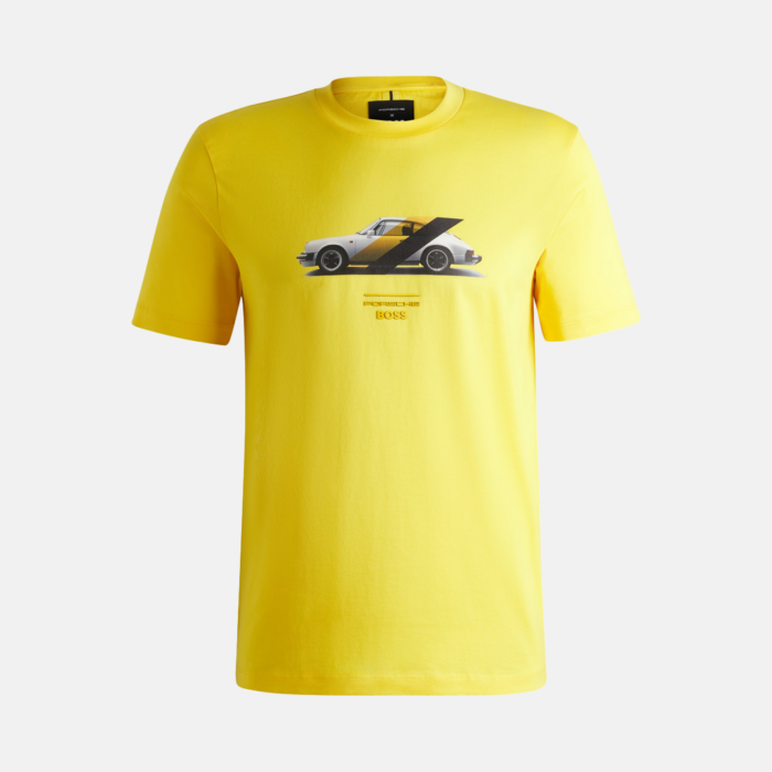 Camiseta BOSS - Regular fit Porsche x BOSS Medium Yellow - Imagen 4